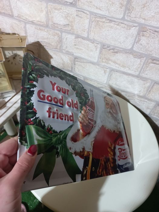 Метална табела с изпъкнал релеф Дядо Коледа