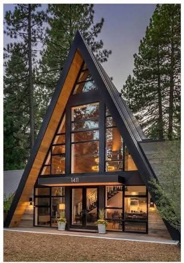 Cabane tip A-frame de locuit