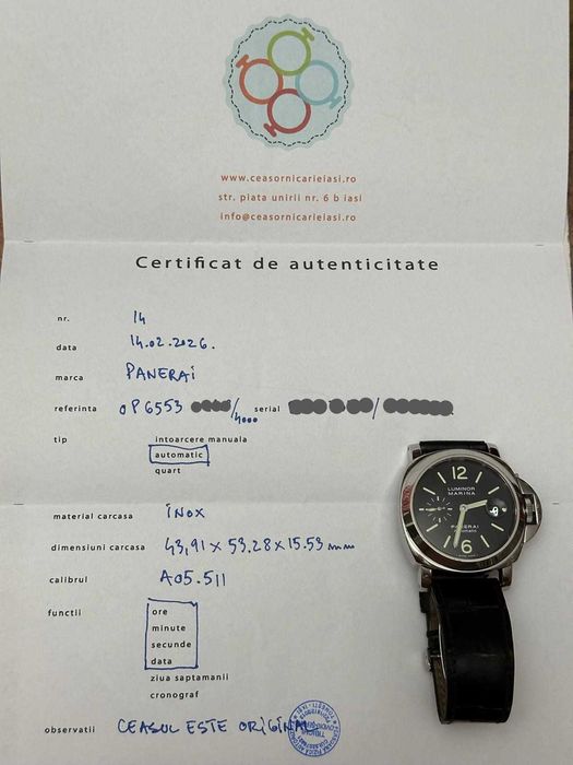 CEAS PANERAI LUMINOR MARINA - Ref. PAM00104 - Auto - Diver - 44mm !