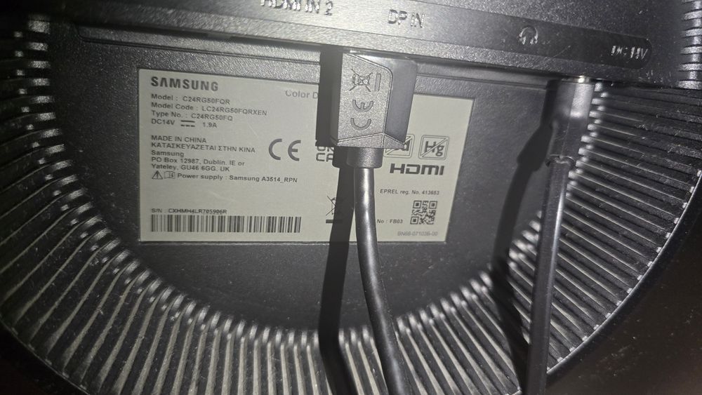 Monitor gaming samsung Odyssey C24RG50FQR 24", curbat, 144Hz, Full HD