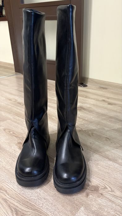 Ботуши до коляното - модна визия