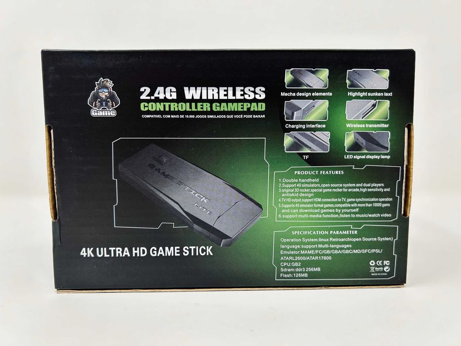 Безжична ретро конзола GAME STICK HDMI 10 000 игри