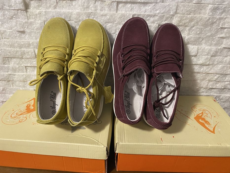 Pantofi casual dama piele naturala intoarsa