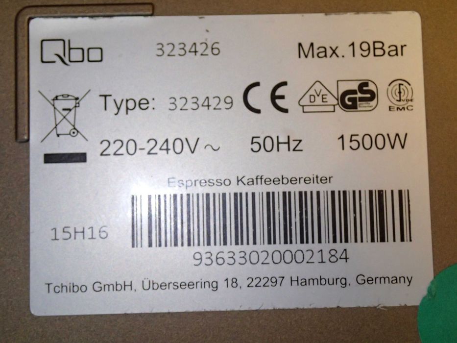 Expressor cafea Tchibo QBO cu capsule, nou, nefolosit