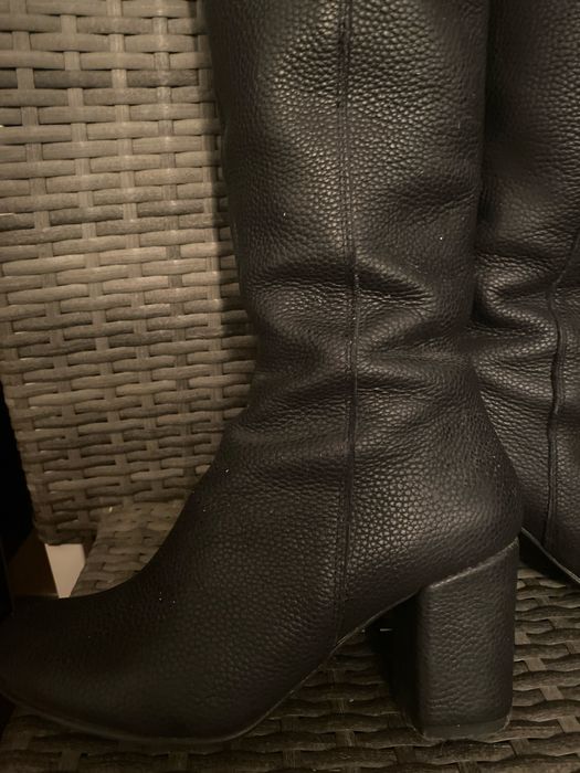 Cizme cu fermoar, piele naturala, marimea 35