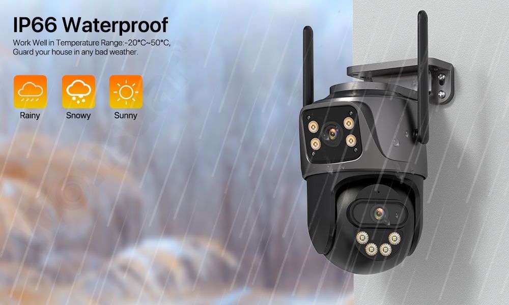 Camere video smart originale color noaptea AI calitate 4K cu 2 lentile