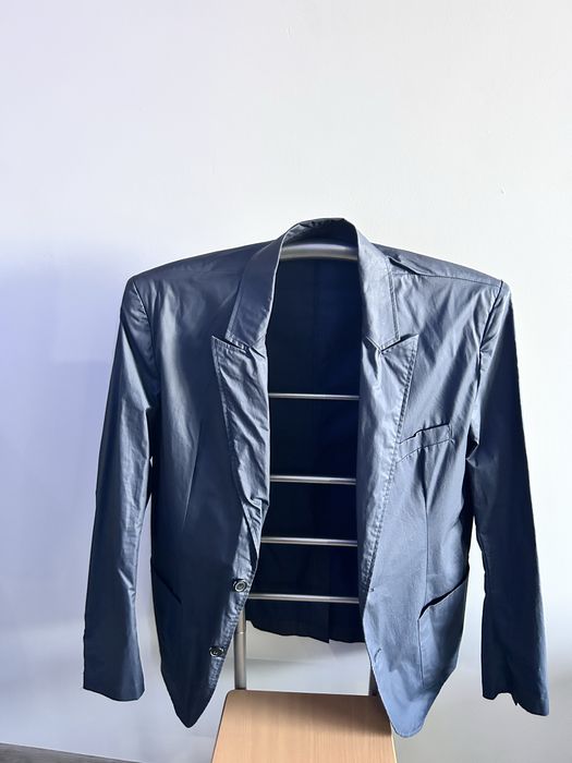 ТОП СЕКРЕТ MAN – Тъмносин сатенен блейзър / сако, размер 52