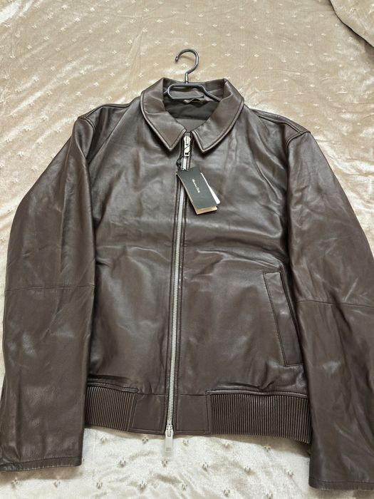 geaca piele naturala nappa Marimea M de la Massimo Dutti