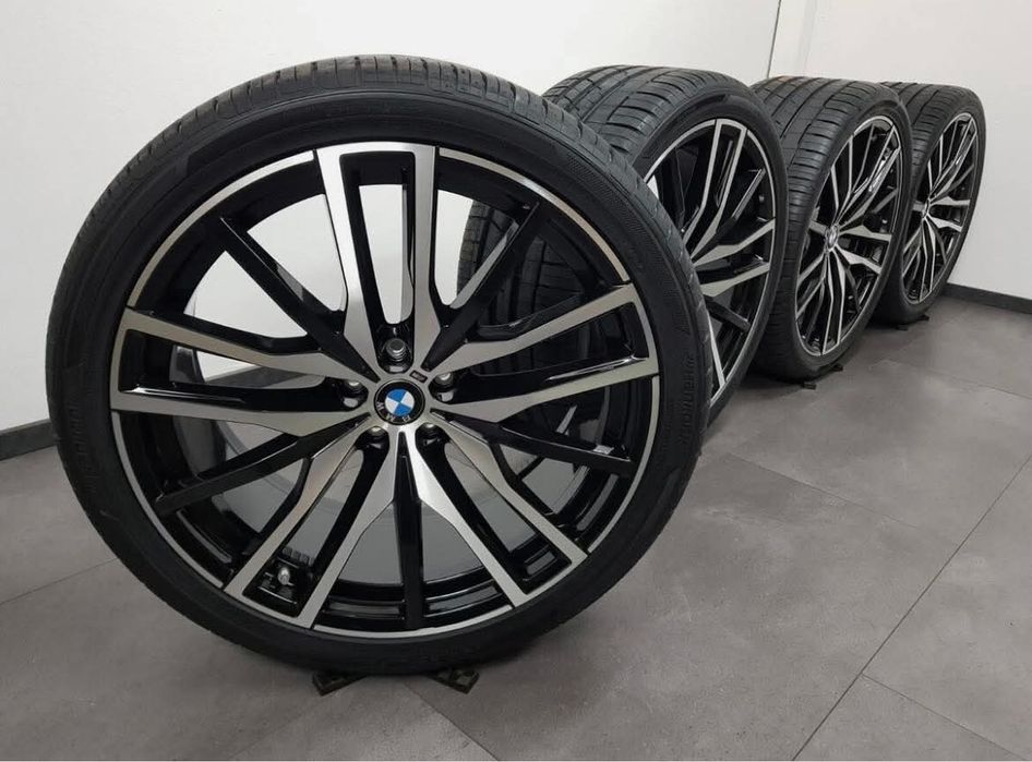 Roti ORIGINALE BMW ca noi, cu jante aliaj X5 X6 G06 style 742 an 2023