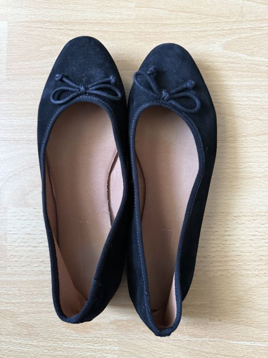 Balerini piele intoarsa H&M negri