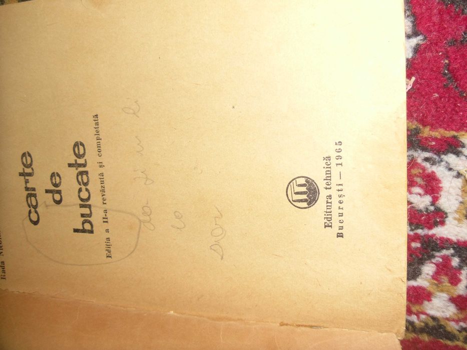carte de bucate ed vechi