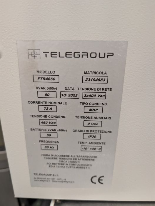 Compensator putere Baterie condensatore 50 kvar