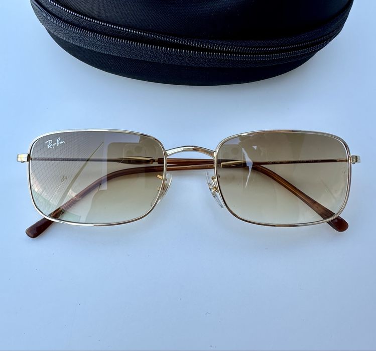Ray Ban RB3746 Arista Gold G-15/Recrangle/Оригинални/Made in Italy