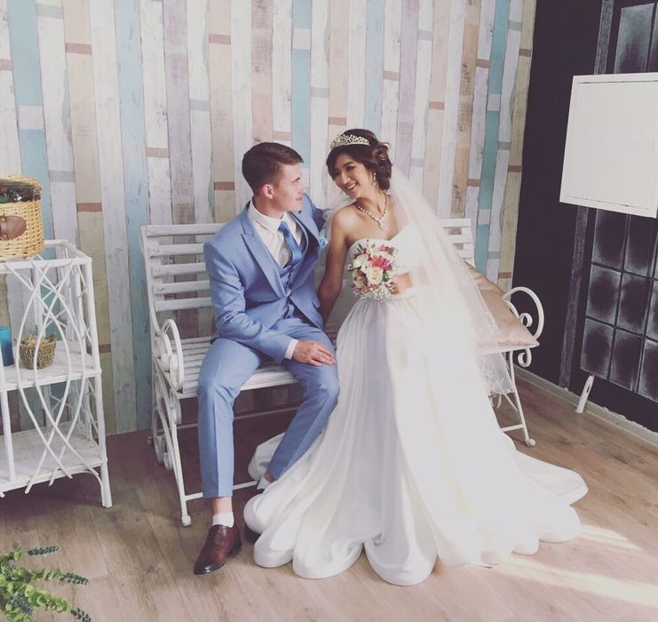 Свадебное платье ручной работы