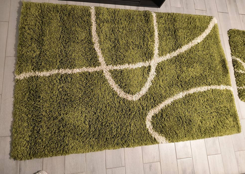 Set covor verde shaggy