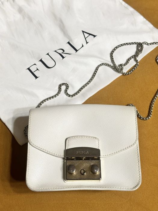 Furla Mini Metropolis, бяла