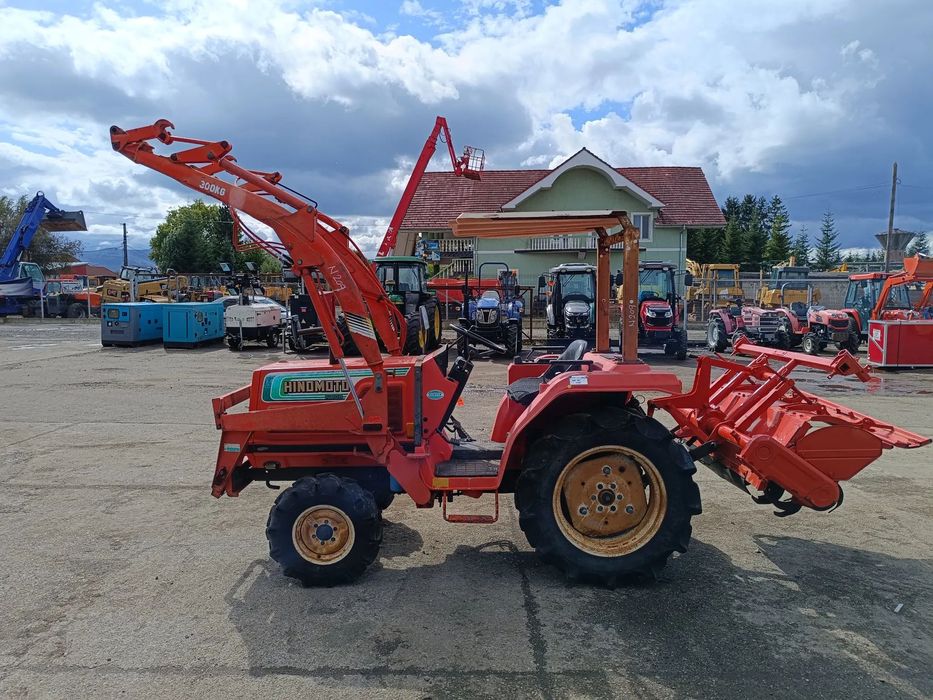 Hinomoto N209 1992, Tractor, 4x4, 21 CP, freza, incarcator frontal
