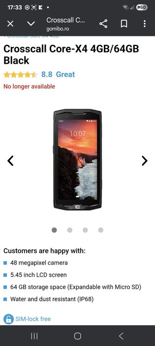 Telefon Crosscall Core-X4