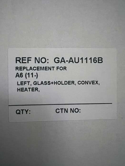 Стъкло ляво за огледало Audi A6 2011-
