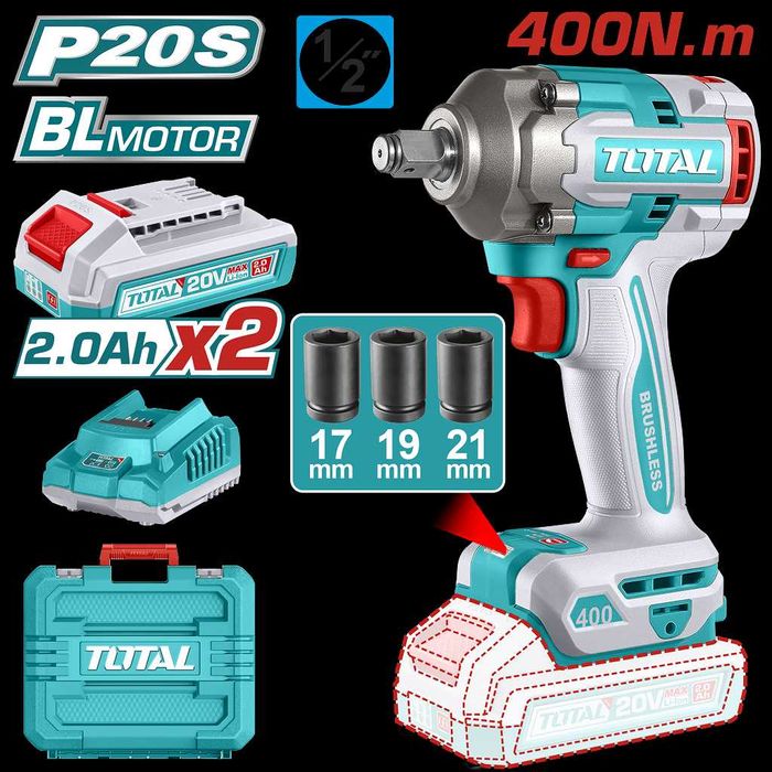 Masina de impact cu 2 acumulator Total ..