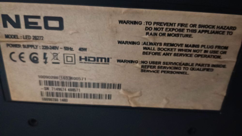 Телевизор Neo 28инча-LED-28272