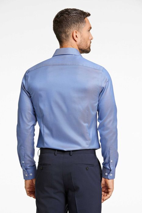 Cămașa Lindbergh Black Label M Noua 39-40 SlimFit  Albastru deschis Bumbac dublu răsucit
