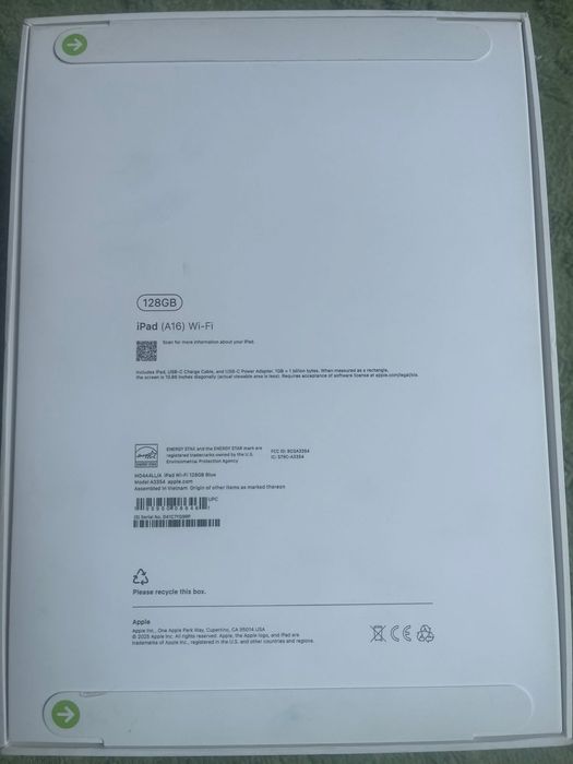 iPad (A16), WI-FI, 128 GB, BLUE