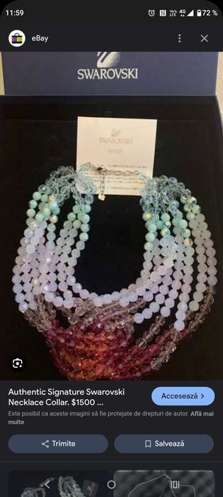 Colier și brățară și cercei SWAROVSKI