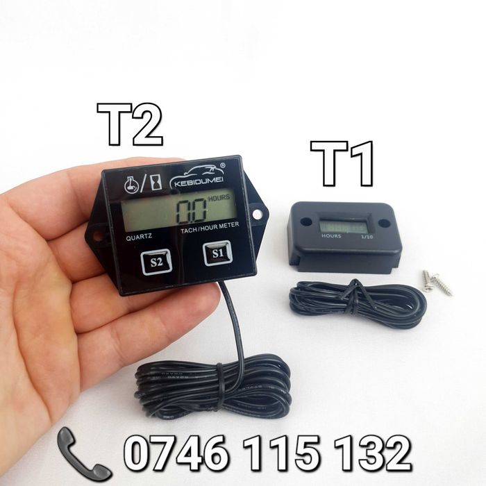 Turometru/Tahometru Pt Motor pe Benzina la Motocicleta ATV AUTO–T1–T2