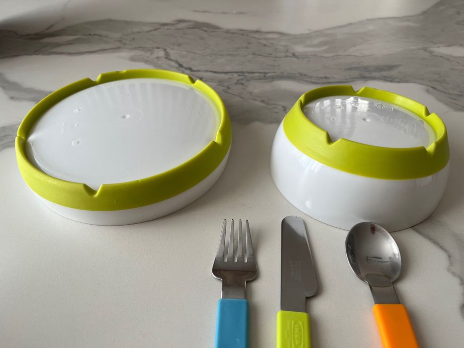 Детски комплект - прибори и съдове за хранене