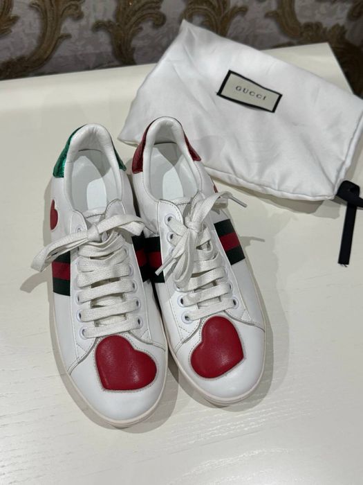 Женские кожаные кеды Gucci, новые, 36-37 размер