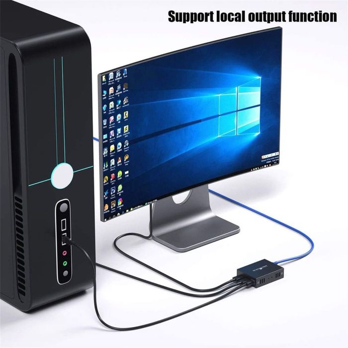 Extender HDMI KVM 60m Cat6 1080p USB tastatura mouse