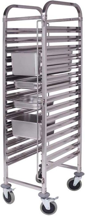 Rastel Inox 18 tavi Stainless Steel Bakery Trolley, Patiserie, HoReCa
