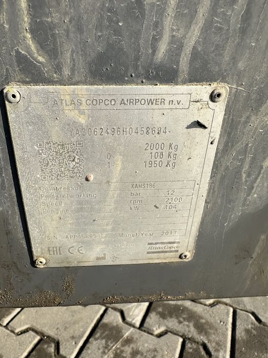 Motocompresor Atlas Copco XAHS 186 10,5 m3