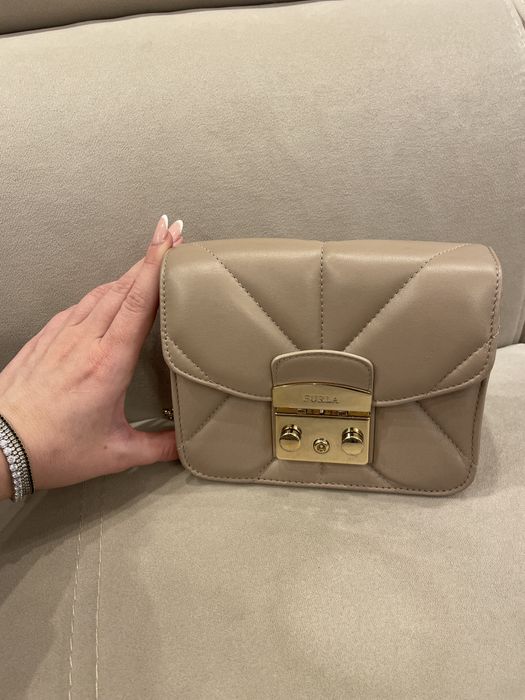 Geabta Furla Metropolis bej piele naturala