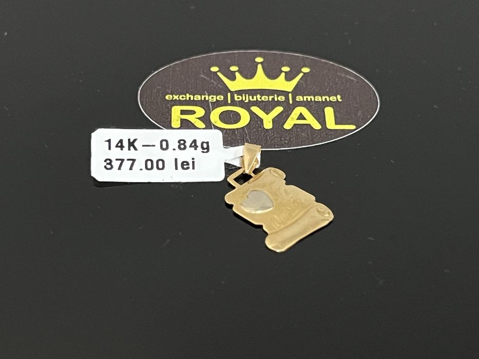 Bijuteria Royal CB : Pandant aur 14k 585  0,84 gr