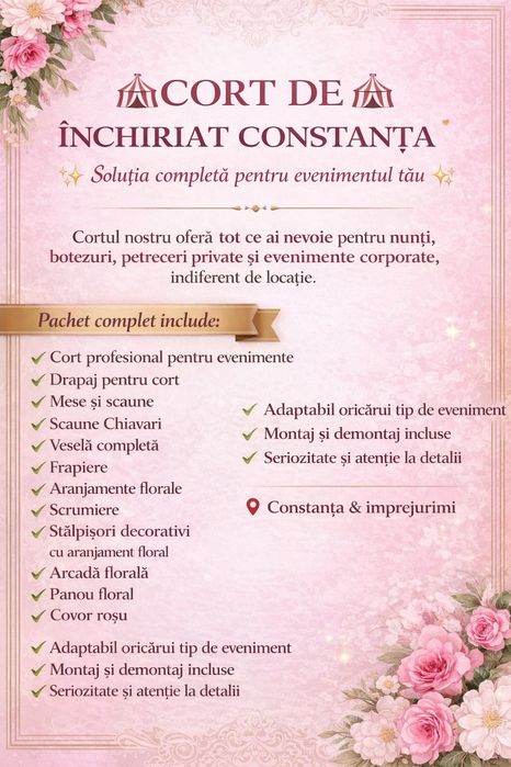 Aranjamente florale pentru evenimente