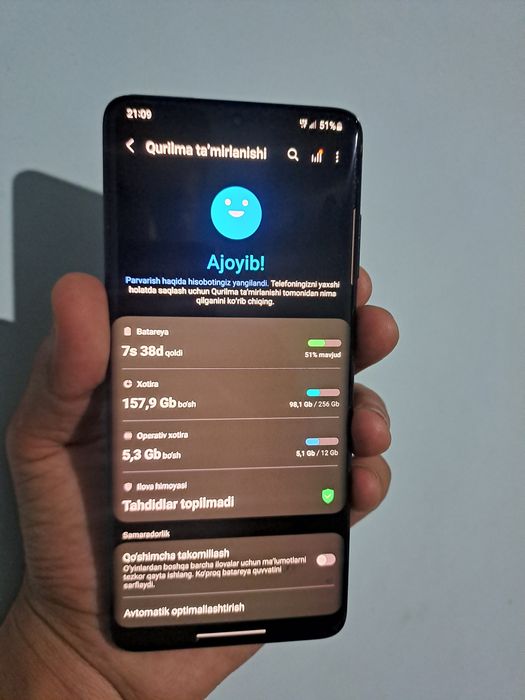 S20+ 5G 12/256 sotiladi