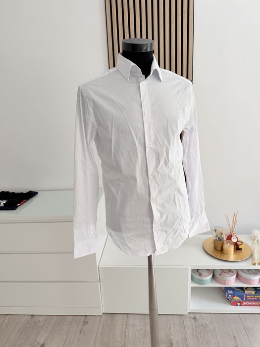 Camasa alba H&M slim fit barbati marime M