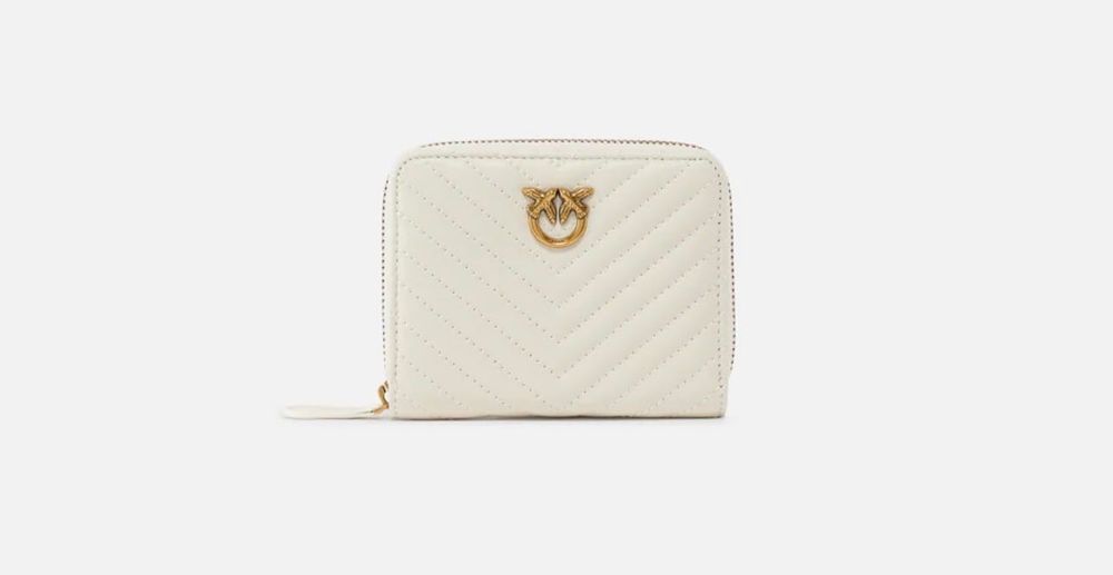 Портфейл Pinko Бял/Черен