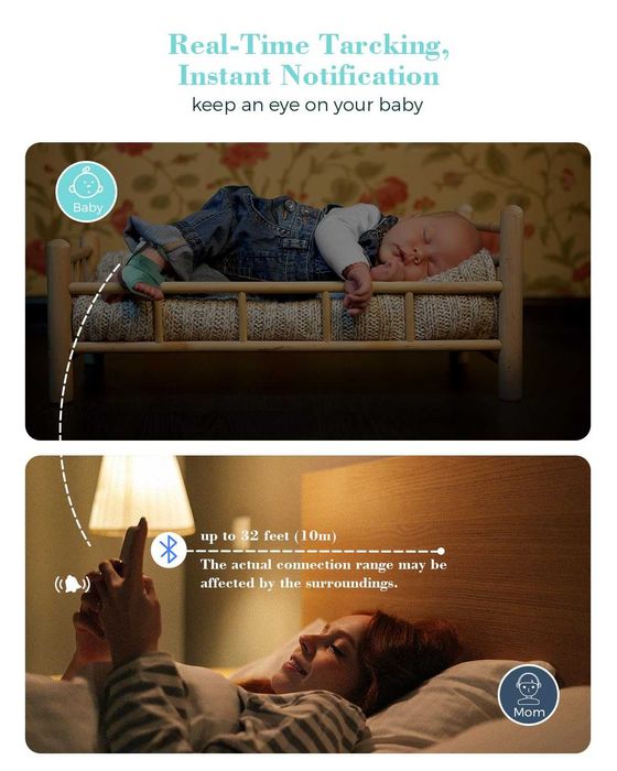 НОВ Чорап за наблюдение на бебе Babytone, сърдечна честота, кислород..