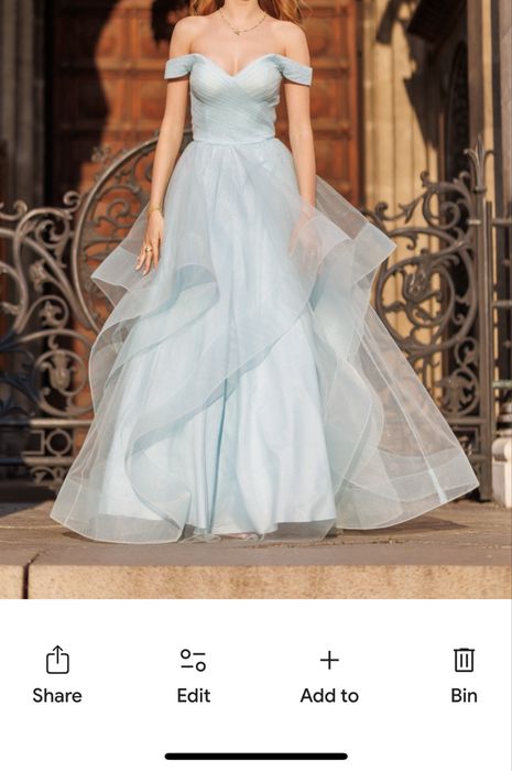 Синя бална рокля S размер