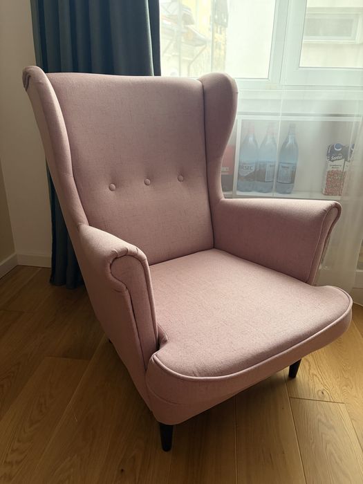 Fotoliu roz material textil