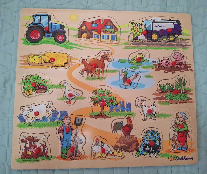Дървени играчки, дървени пъзели, Монтесори