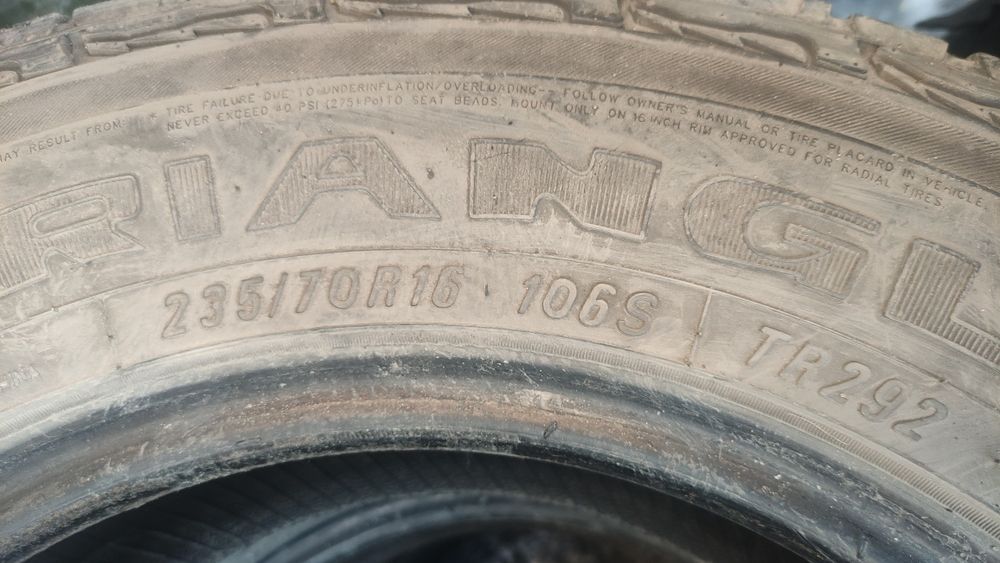 Резина летняя 235/70 R16 triangle
