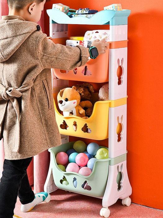 Этажерка пластиковая, для кухни, ванной, напольная