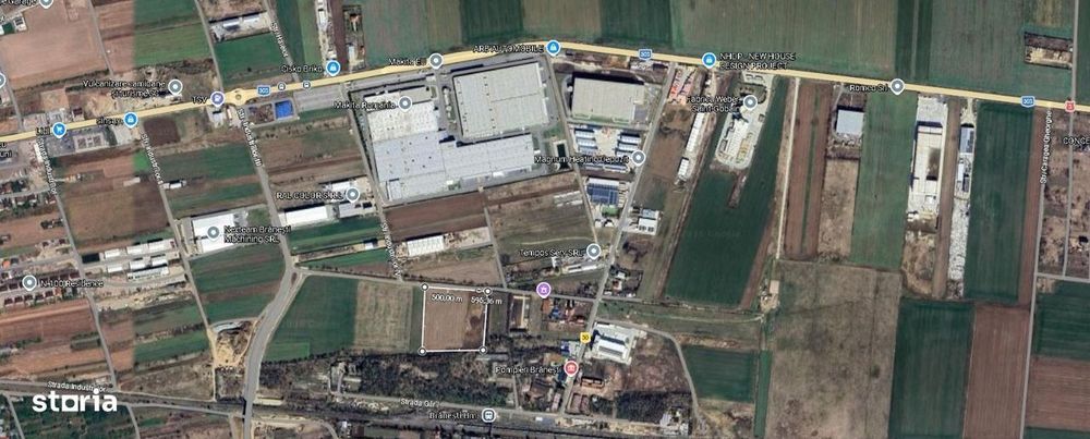 Teren industrial 23.239 mp, 150 m deschidere – Str. Lavandei, Brănești