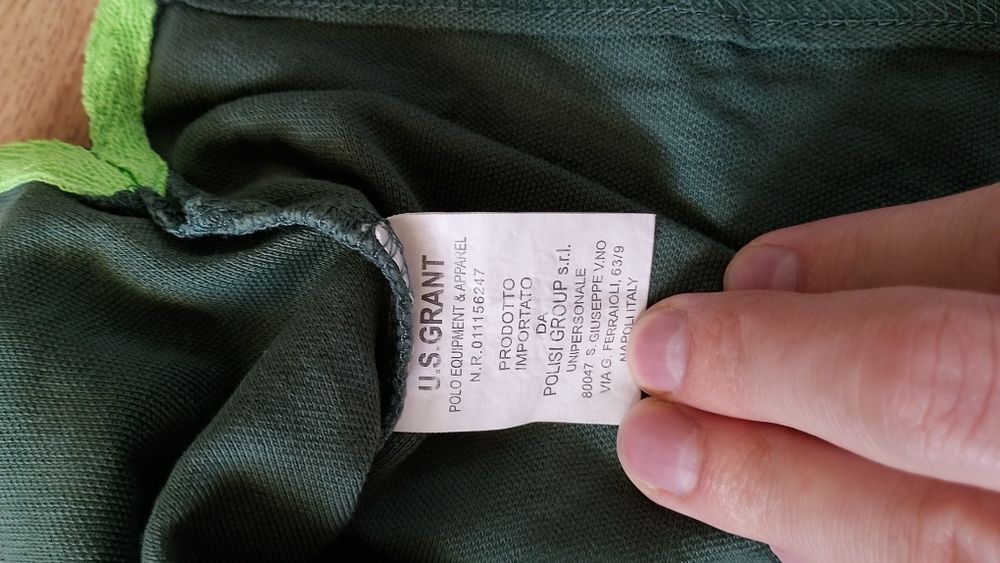 Tricou verde U.S. Grand Polo stil casual / Mărime S