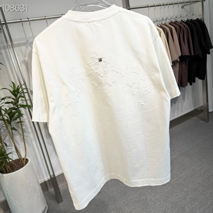 Tricou Chrome Hearts White  T-Shirt Alb [Verificare Colet] Caliate Premium