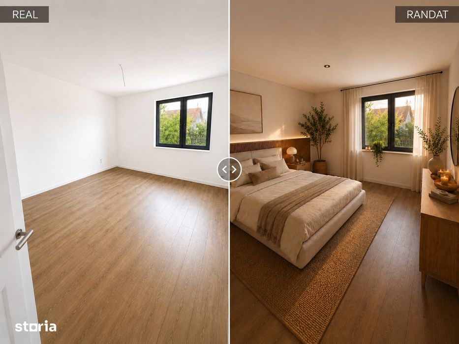 2 Camere + Grădină 35mp | Parcare inclusa | Încălzire în Pardoseală